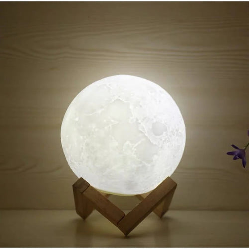 LED Night Light 3d Printing Moonlight 8 cm Bedroom Decoration