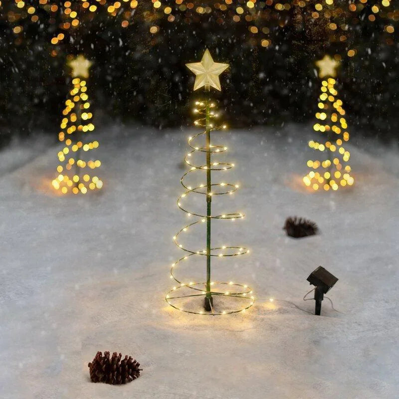 Outdoor Waterproof Solar Led Christmas Tree Decoration Solar Powered