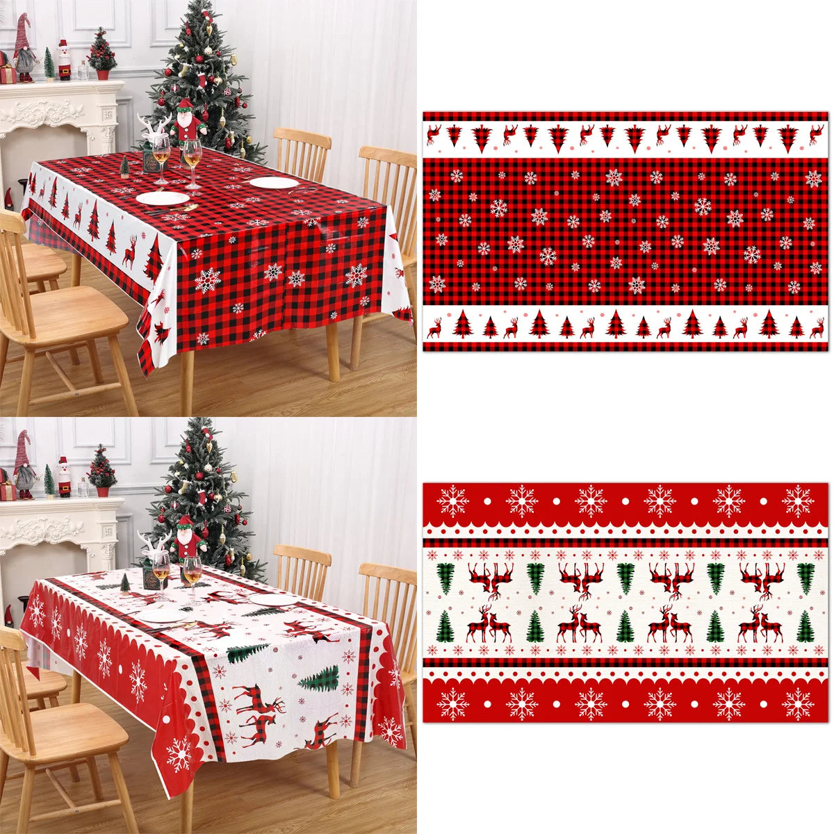 Christmas Tablecloth Merry Christmas Decorations For Home 2024 Navidad