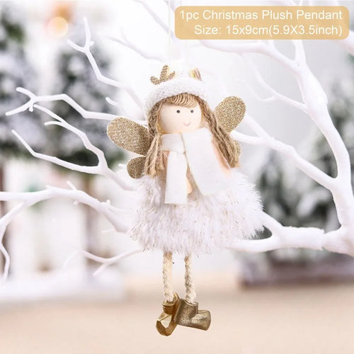 Christmas Angel Doll Pendants Xmas Tree Decor Merry Christmas