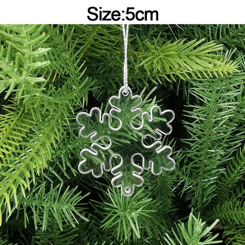 5pcs Christmas Home Decorations Crystal Acrylic Ornaments Snowflake