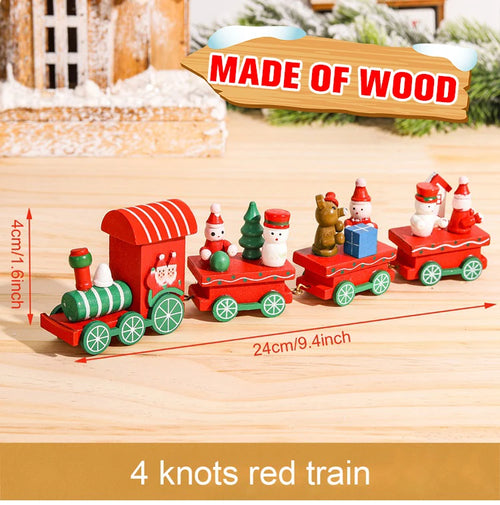 Christmas Wooden Train 2024 Xmas Ornament Merry Christmas Decorations