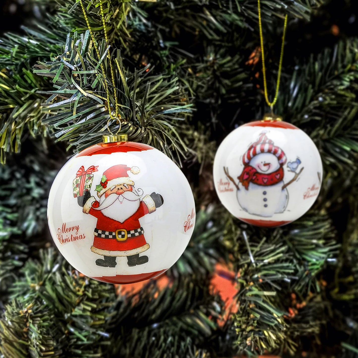 3pcs 8cm Christmas Balls Original Gifts Christmas Decoration 2024