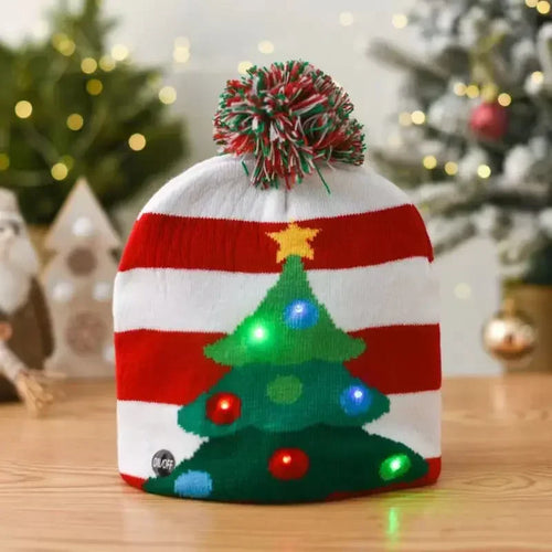 Christmas Hat Year Xmas Party Decor Creative Flashing Led Light