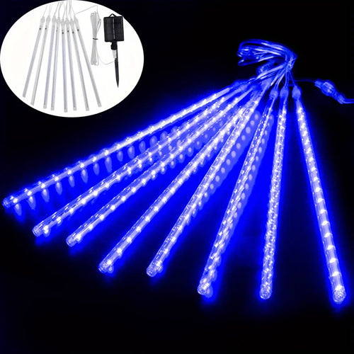 1pc Solar Powered Meteor Rain String Lights Waterproof for Outdoor