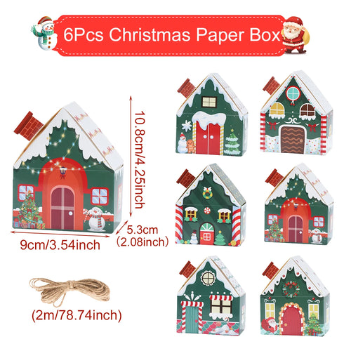 Christmas Gingerbread House Candy Box Merry Christmas Decoration For