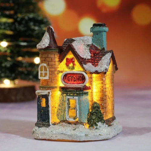 Christmas New Christmas Decorations Resin Small House Micro Landscape