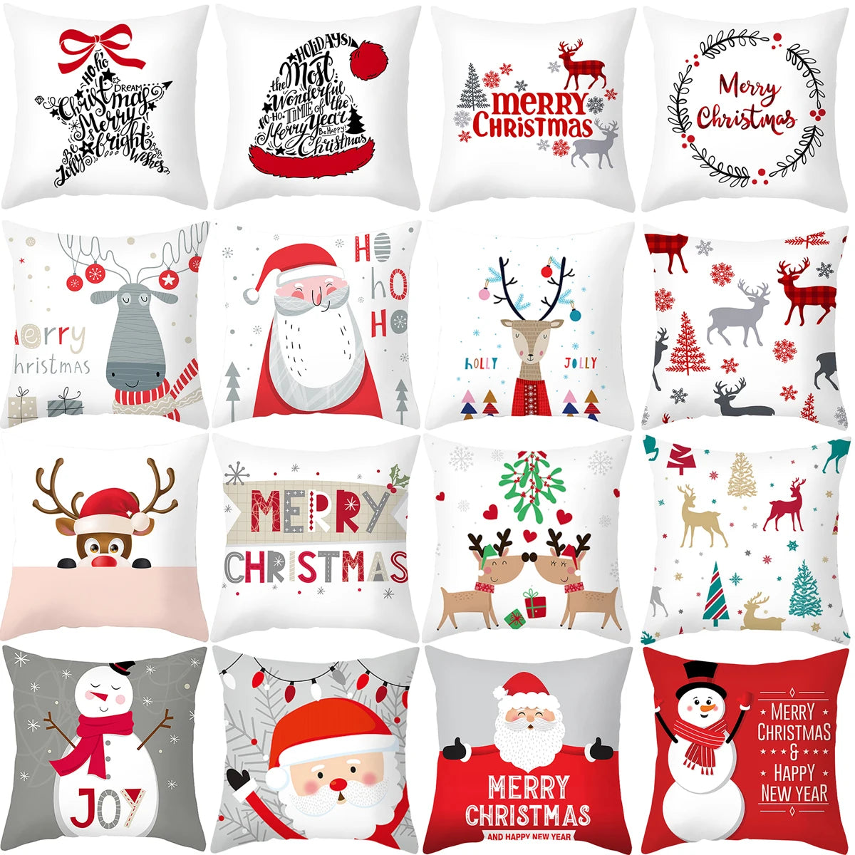 45*45 Christmas Cushion Cover Pillowcase Merry Christmas Decoration