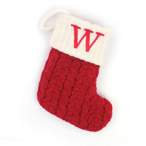 Letters Christmas Stocking New Knitting Christmas Tree Pendant