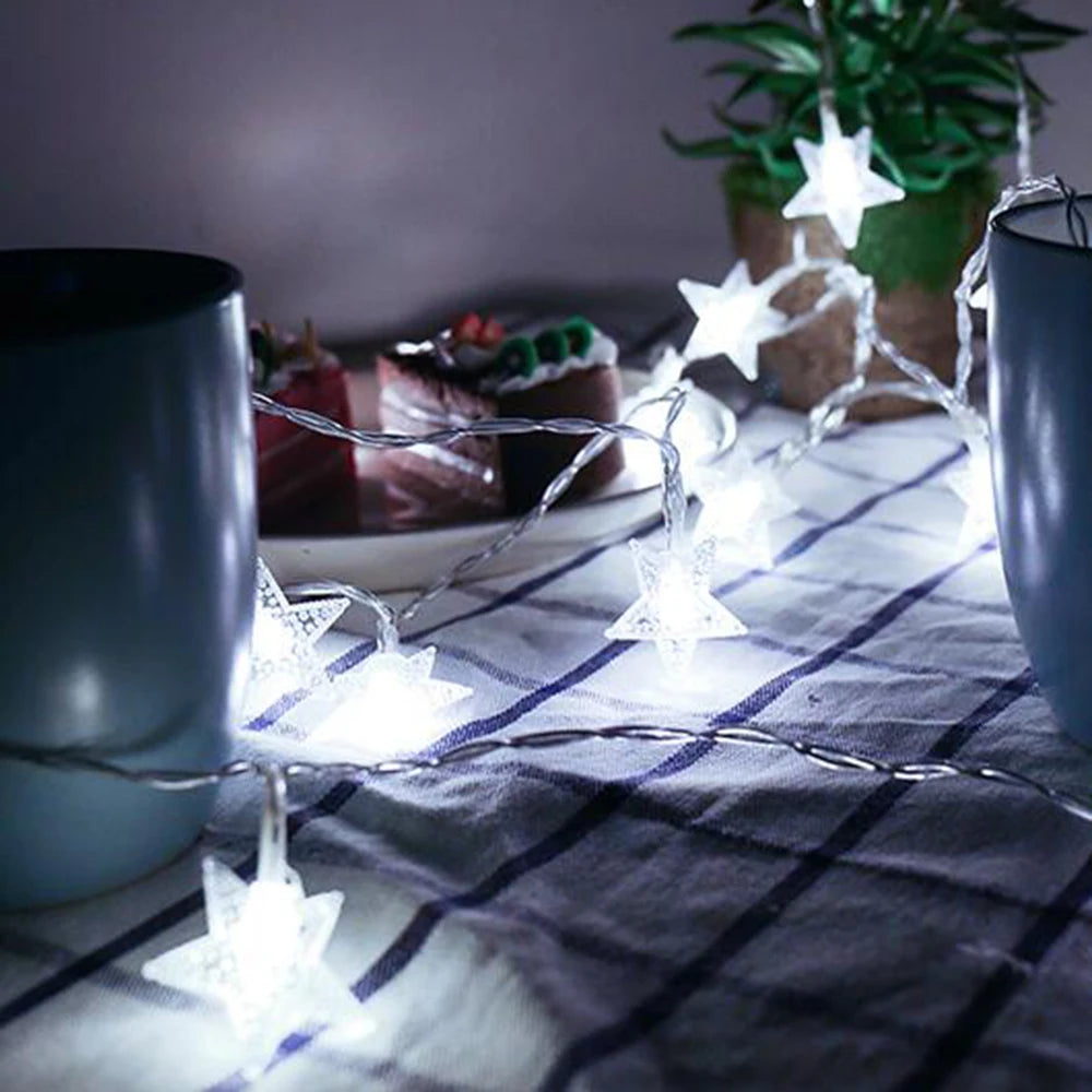 LED String Lights Outdoor Star Chain Lights Garland Lights Bulb Fairy