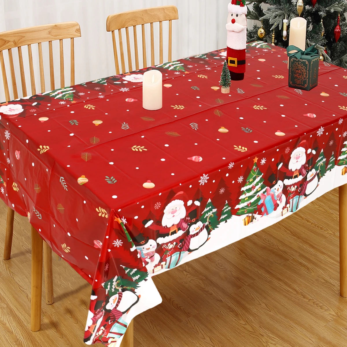 Christmas Tablecloth Merry Christmas Decorations For Home 2024 Navidad