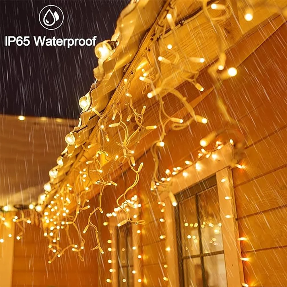 Solar Icicle String Lights 3.5M LED Waterproof Eaves Decor Light