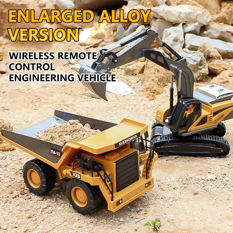 RC Excavator Dumper Car 2.4G Remote Control Engineering Vehicle