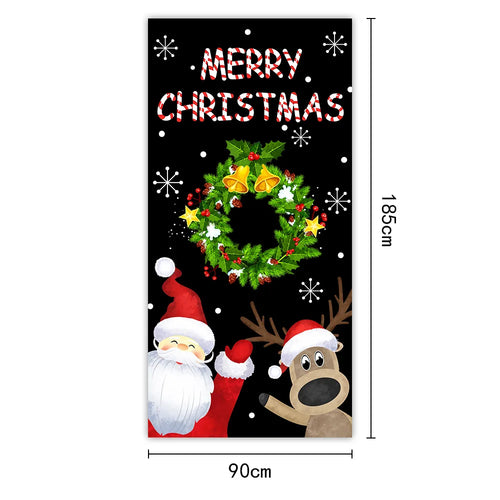 New Year Christmas Background Decoration Hanging Cloth Christmas Door