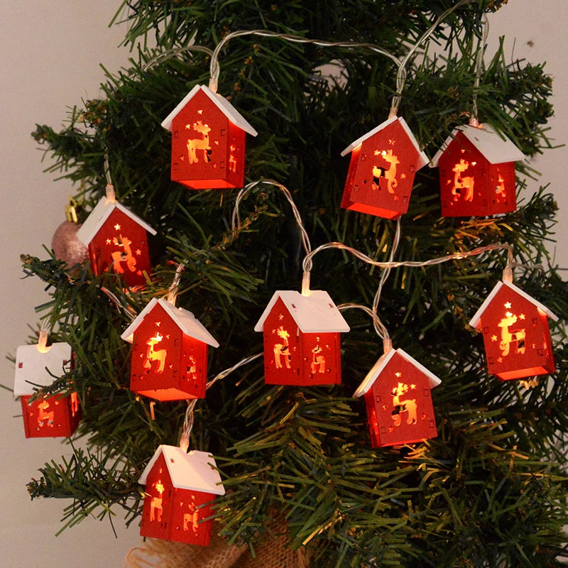 1.5m Christmas Mini House Lights Fairy Lamp String Christmas Home