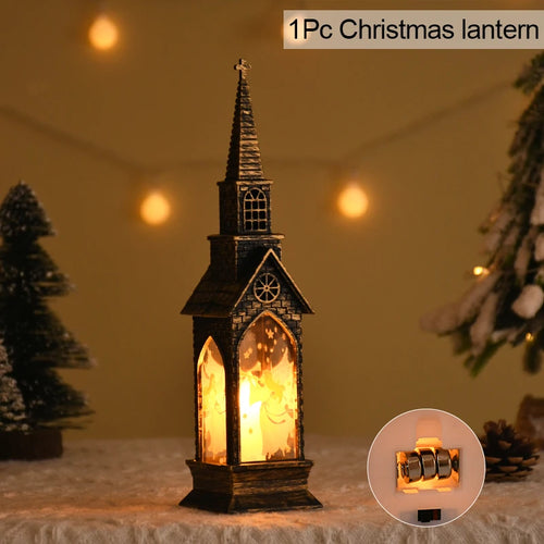 2024 Christmas LED Night Light Santa Claus Snowman Lantern Lamp Table