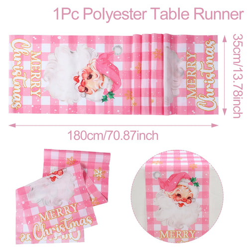 Christmas Polyester Table Runner Merry Christmas Decoration For Home