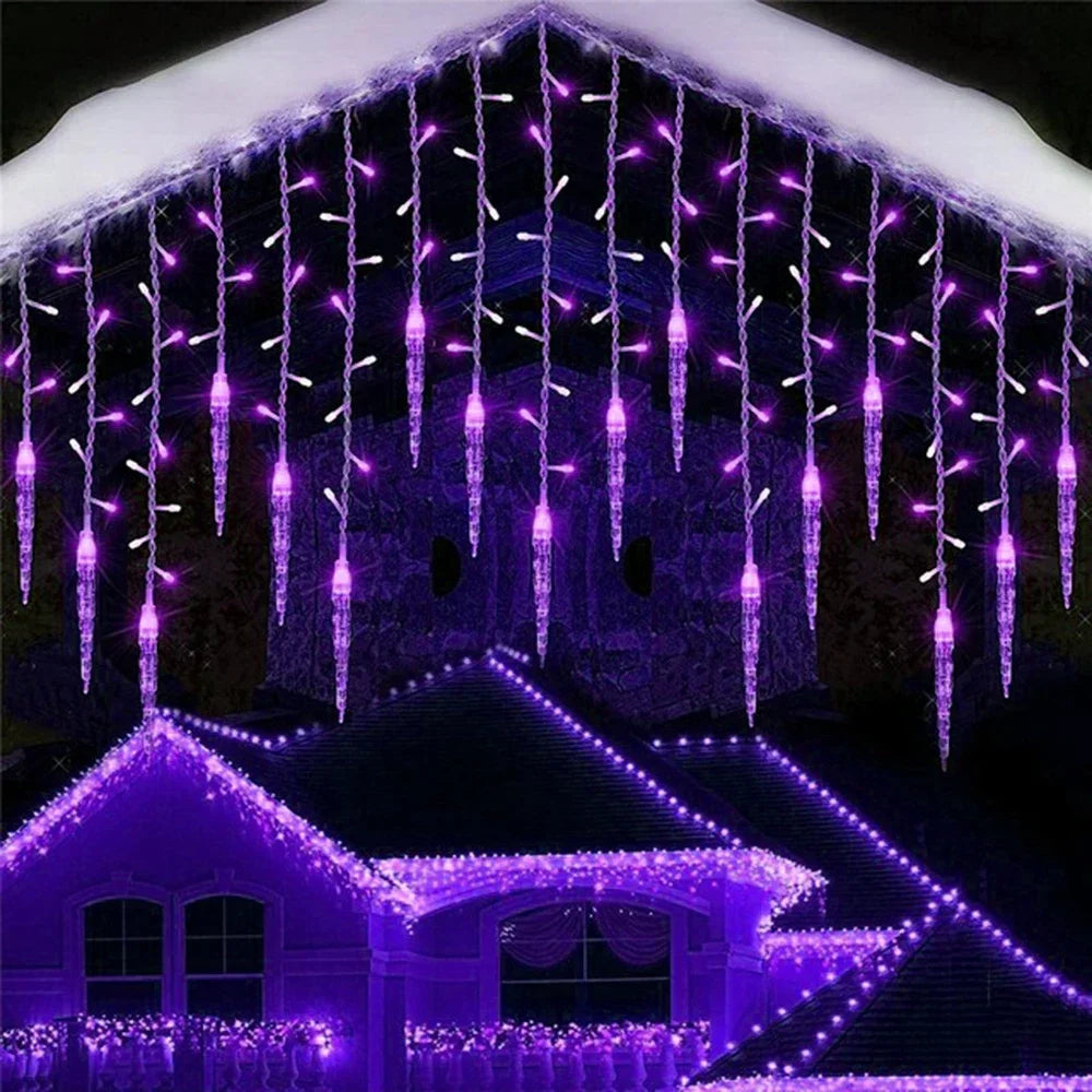 3M LED Curtain Icicle String Lights Christmas Garland Waterfall