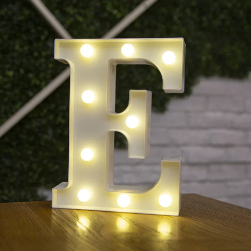 Alphabet Letter LED Lights Luminous Number Lamp Decor  Battery Night