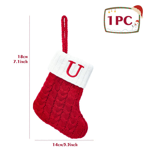 Christmas Alphabet Knitting Socks Christmas Gift Packing Bags