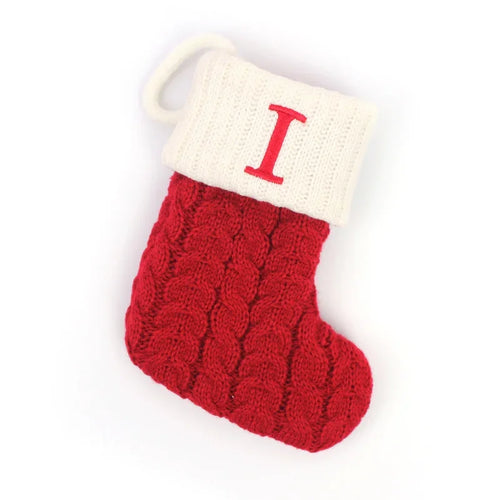 Letters Christmas Stocking New Knitting Christmas Tree Pendant