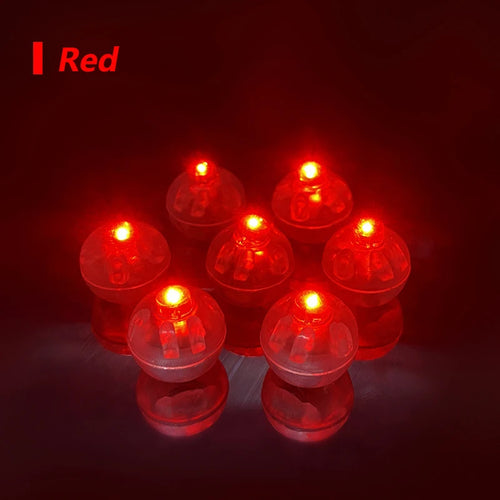 10/20/100Pcs Tumbler Small Round Ball Glow Light Balloon LED Flash