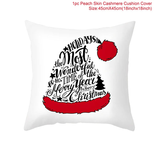 45*45 Christmas Cushion Cover Pillowcase Merry Christmas Decoration