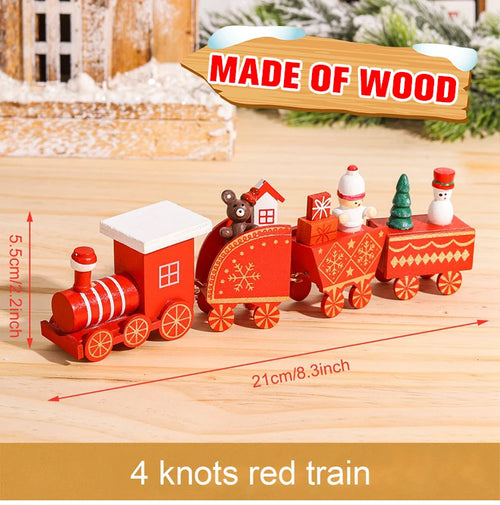 Christmas Wooden Train 2024 Xmas Ornament Merry Christmas Decorations