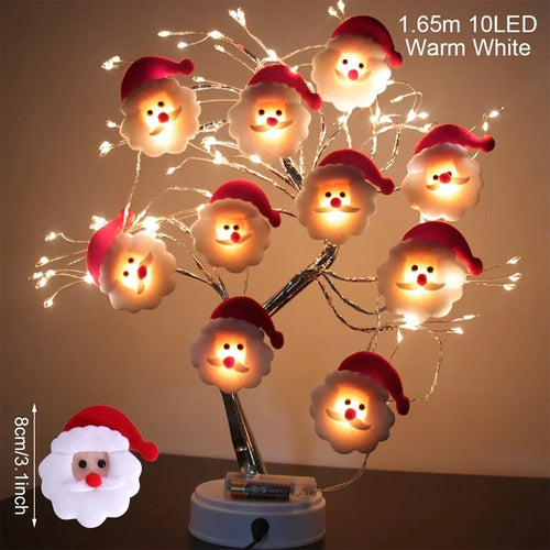 Snowman Christmas LED Garland String Light Merry Christmas Decorations