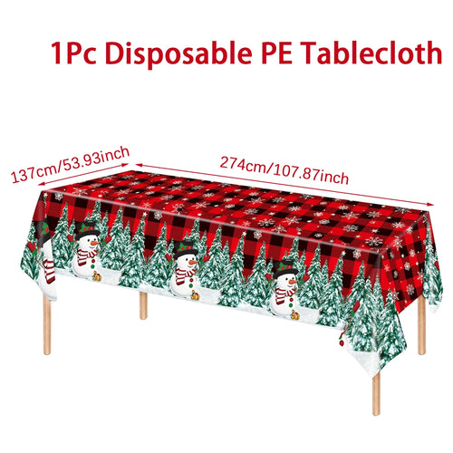 Christmas Tablecloth Merry Christmas Decorations For Home 2024 Navidad