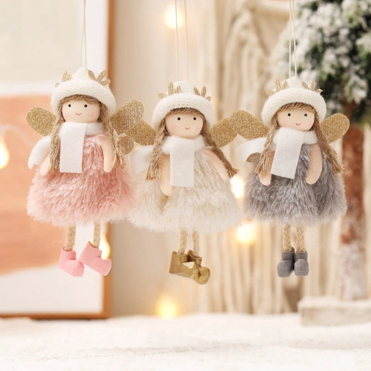 Christmas Angel Doll Pendants Xmas Tree Decor Merry Christmas