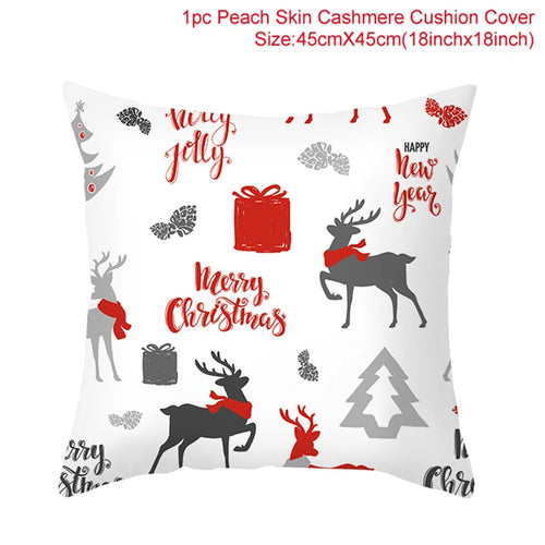 45*45 Christmas Cushion Cover Pillowcase Merry Christmas Decoration