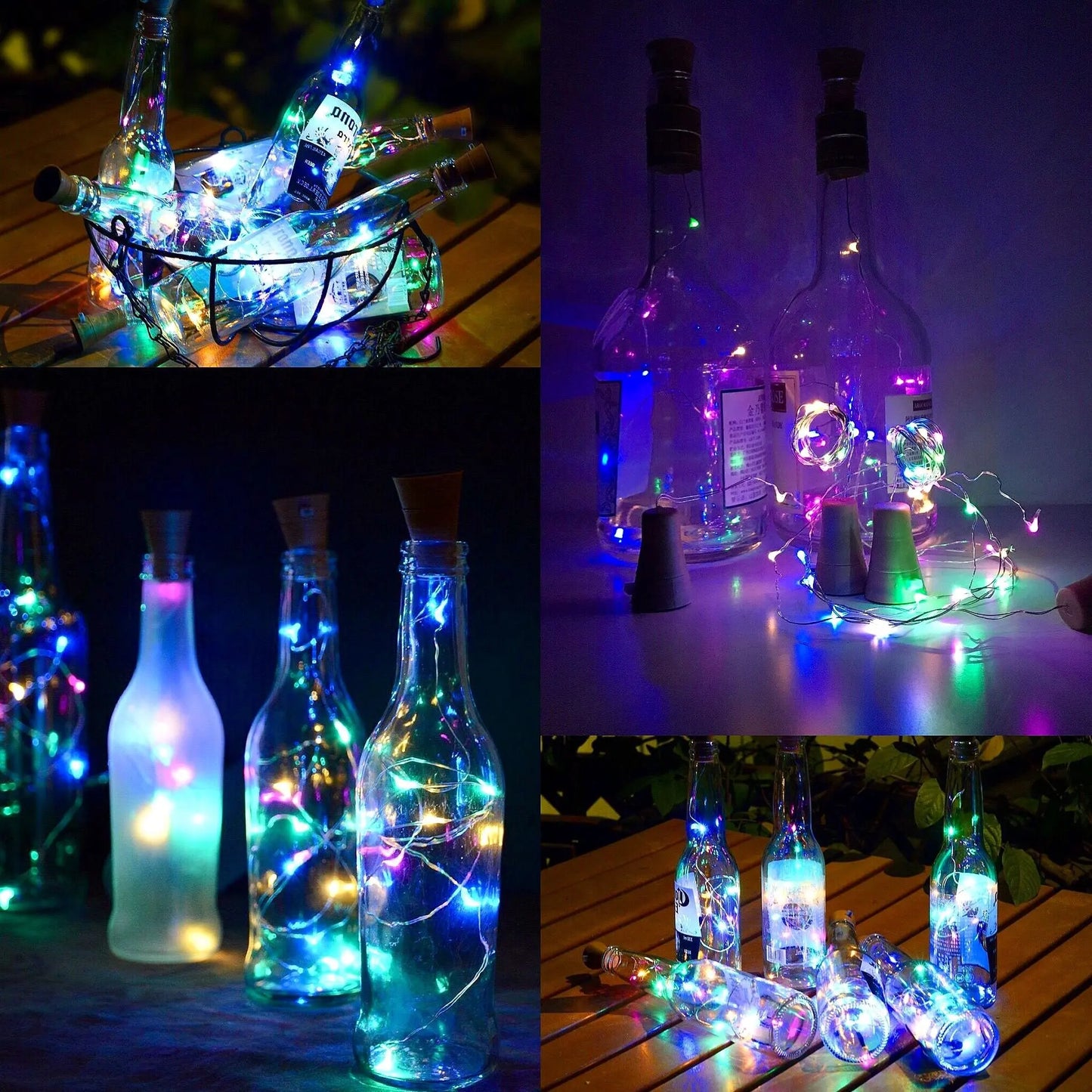 LED Solar Powered Bottle Stopper Light String Solar Outdoor Lights