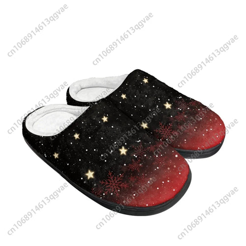 New Merry Chrismas Snowflake Christmas House Home Cotton Slippers Mens