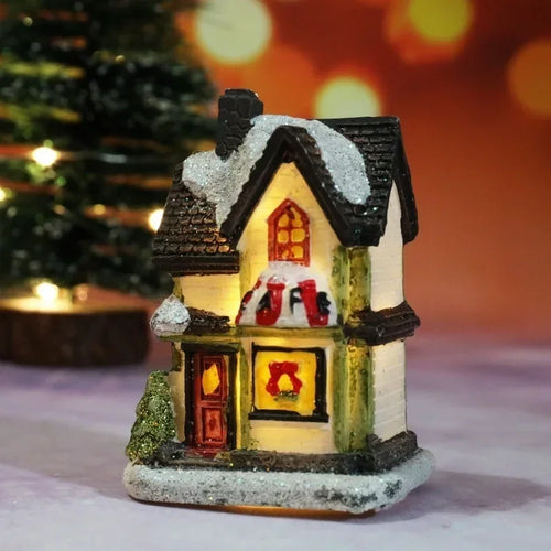 Christmas New Christmas Decorations Resin Small House Micro Landscape