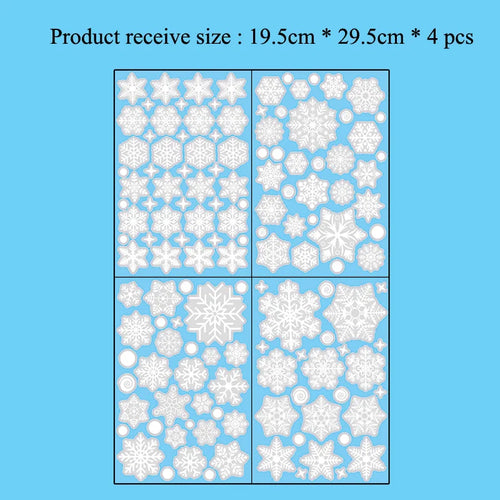 Christmas Snowman Snowflake Santa Claus Wall Sticker New Year Glass