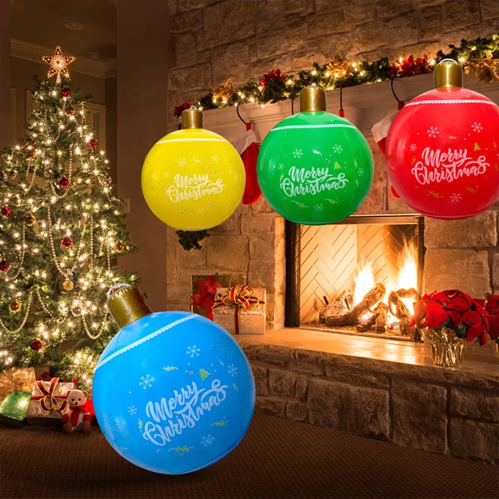 24 Inch PVC Inflatable Christmas Ball Outdoor Christmas Decorations