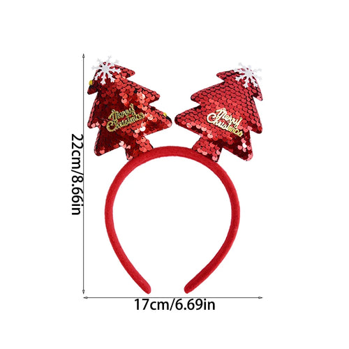 Merry Christmas Headbands Cute Xmas Santa Elk Antlers Headband Hair