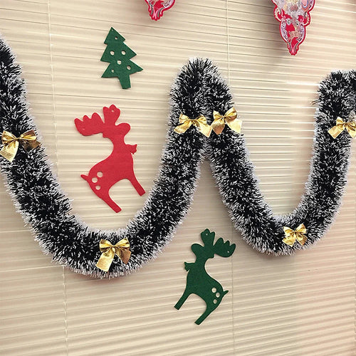 Christmas Tinsel Garlands Decoration Bar Tops Ribbon Garland with