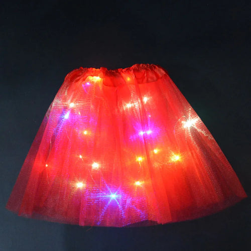 Women Kids Fairy Costume Girls Light Up Led Tutu Skirt Glow Magic Elk