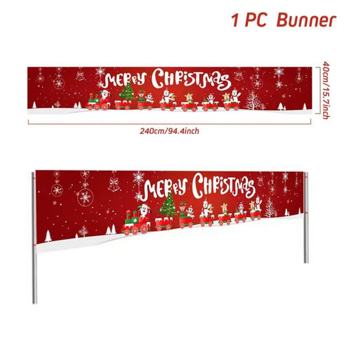 Christmas Outdoor Banner Flag Merry Christmas Decoration for Home 2023