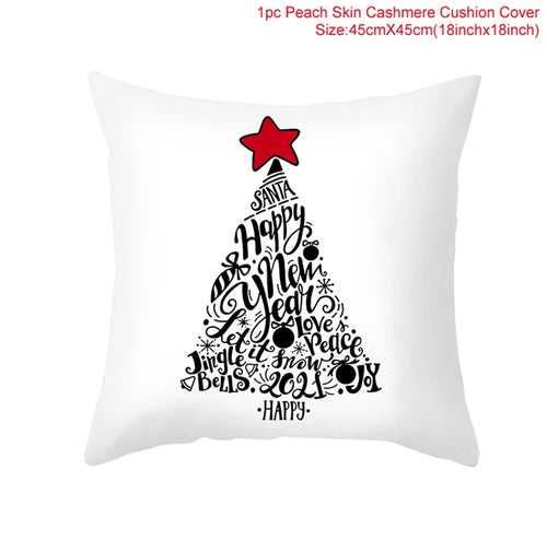 45*45 Christmas Cushion Cover Pillowcase Merry Christmas Decoration