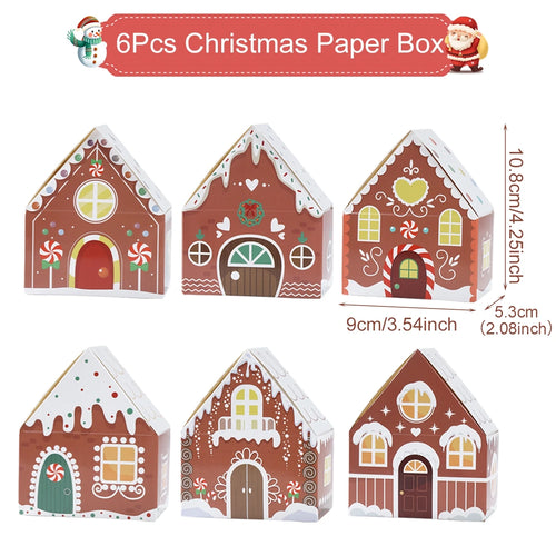 Christmas Gingerbread House Candy Box Merry Christmas Decoration For