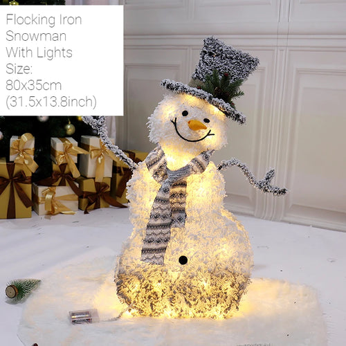 Indoor Outdoors Garden Christmas Snowman Decoration Lamp LED Foldable