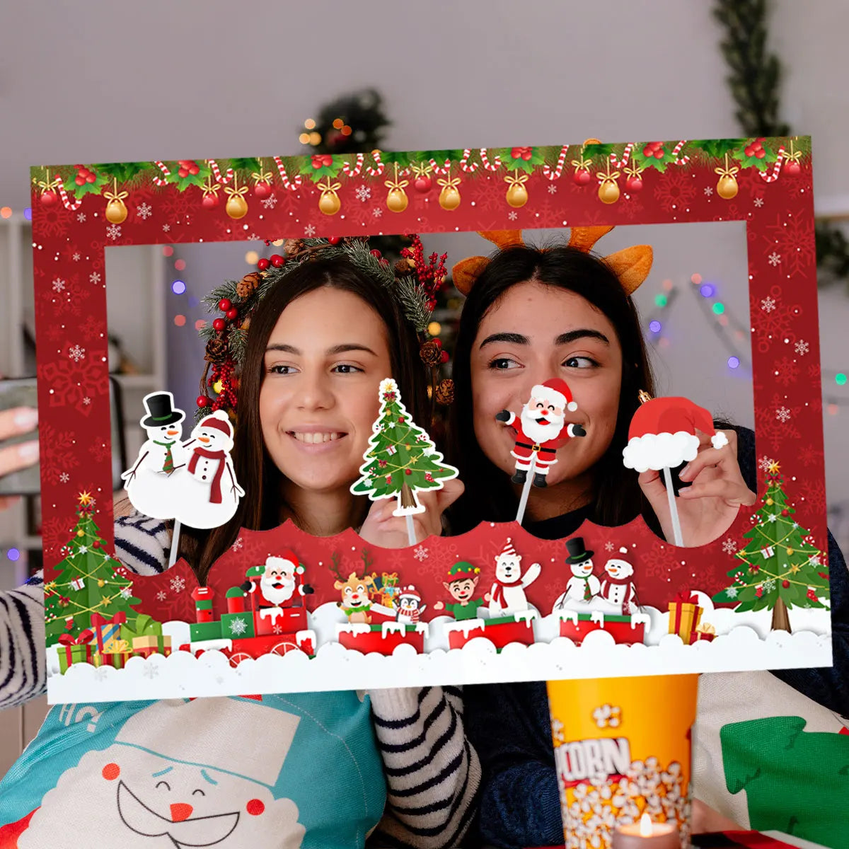 Christmas Frame Photo Prop Merry Christmas Decorations For Home 2024