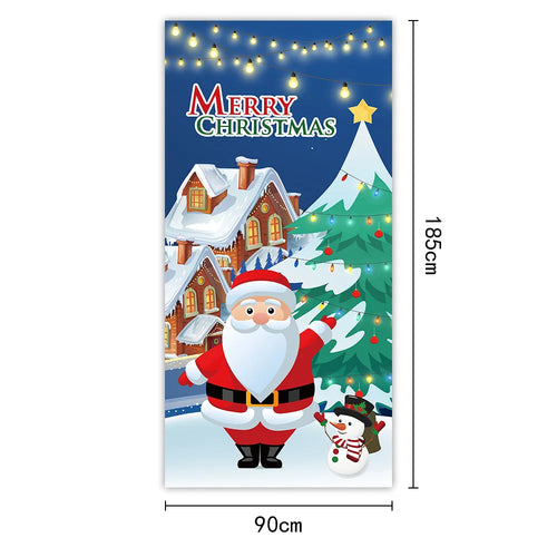 New Year Christmas Background Decoration Hanging Cloth Christmas Door