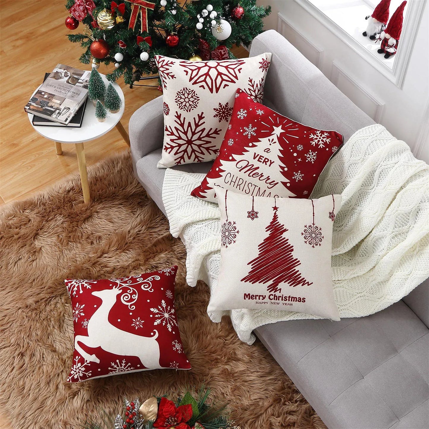 2023 Christmas Pillow Covers Christmas Decorations Throw Pillow Covers