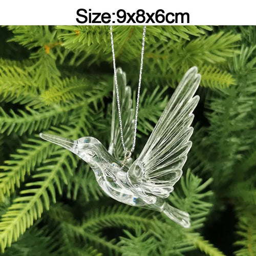 5pcs Christmas Home Decorations Crystal Acrylic Ornaments Snowflake