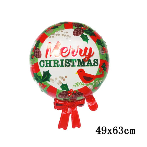 Merry Christmas Foil Balloon Navidad 2023 Home Decoration Santa Claus