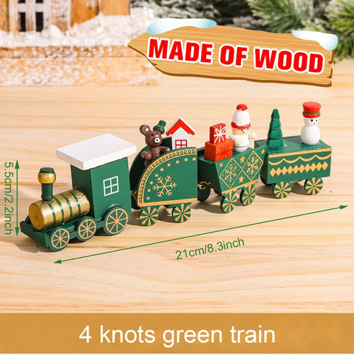 Christmas Wooden Train 2024 Xmas Ornament Merry Christmas Decorations